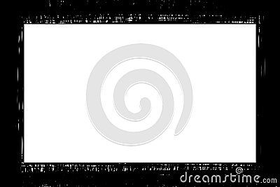 Abstract Decorative Black & White Photo Edge. Type Text Inside, Use as Overlay or for Layer / Clipping Mask Stock Photo