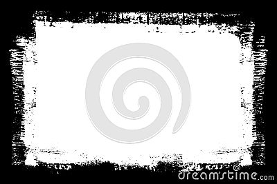 Abstract Decorative Black & White Photo Edge. Type Text Inside, Use as Overlay or for Layer / Clipping Mask Stock Photo