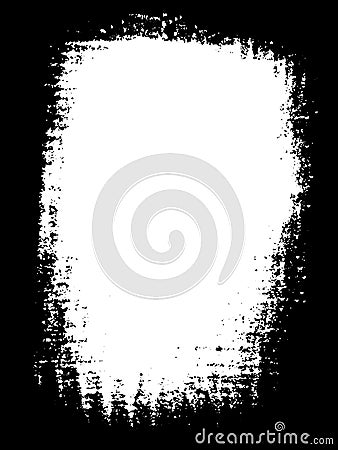 Abstract Decorative Black & White Photo Border / Edge. Type Text Inside, Use as Overlay or for Layer / Clipping Mask Stock Photo