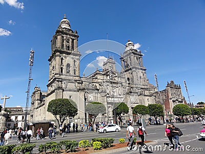 The place of the Constitution â€œZÃ³caloâ€ â€“ Ciudad de Mexico - Mexico Editorial Stock Photo