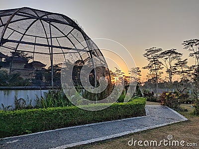 Place of cultivation in Indrokilo Botanical Garden at Boyolali, Indonesia. Green house, outdoor, indoor plants. Harvesting cannabi Stock Photo