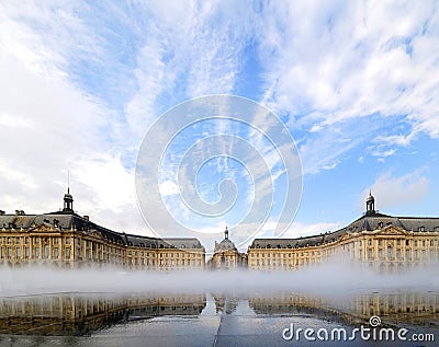 Place de la bourse in Bordeaux, France. Stock Photo