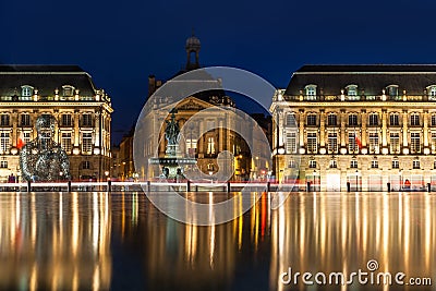 Place de la Bourse in the city of Bordeaux, France Stock Photo