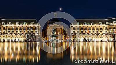 Place de la Bourse in the city of Bordeaux, France Stock Photo