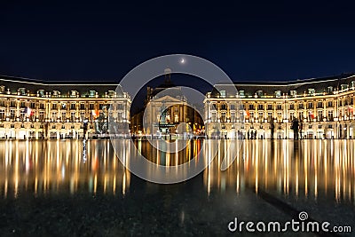 Place de la Bourse in the city of Bordeaux, France Stock Photo