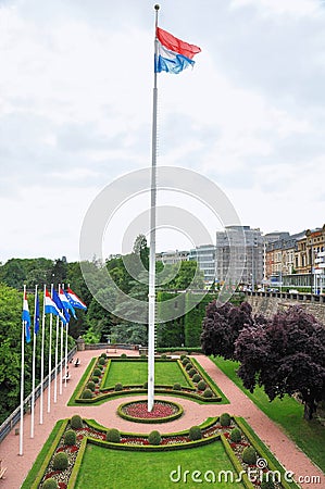 Place de la Constitution in the City of Luxembourg Stock Photo