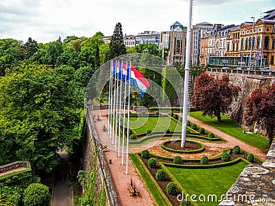 Place de la Constitution in the City of Luxembourg Stock Photo