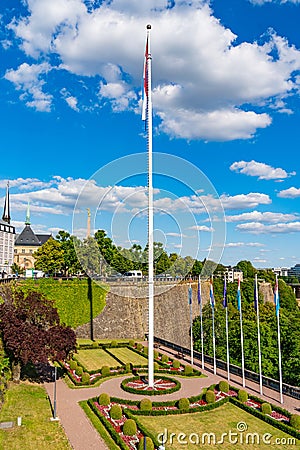 Place de la Constitution in Luxembourg Stock Photo