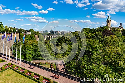 Place de la Constitution in Luxembourg Stock Photo