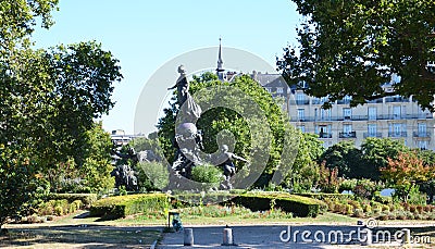 Place de la Nation, Paris Editorial Stock Photo