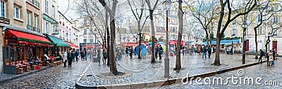 Place du Tertre Editorial Stock Photo