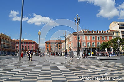 Place Massena in Nice Editorial Stock Photo