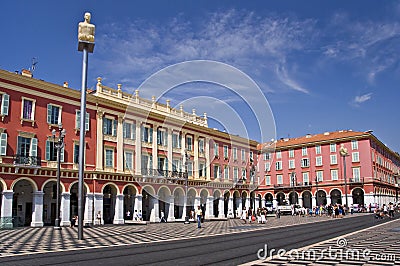 Place Massena, Nice, French riviera Editorial Stock Photo