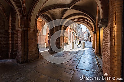 Place Nationale in Montauban, France Editorial Stock Photo