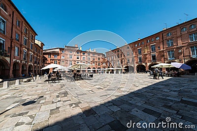 Place Nationale in Montauban, France Editorial Stock Photo