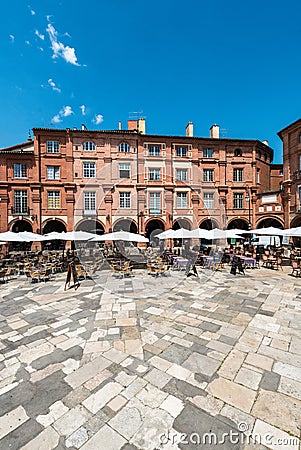 Place Nationale in Montauban, France Editorial Stock Photo