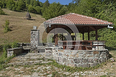 Place for repose in Balkan mountain Stock Photo