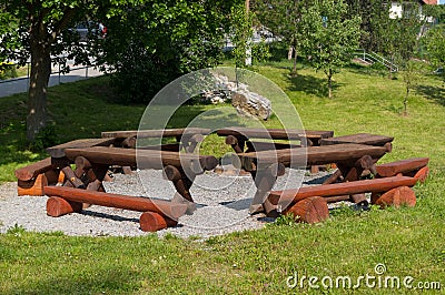 A place for rest and refreshment for tourists. Stock Photo