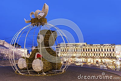 Place Saint Lambert in Liege Stock Photo