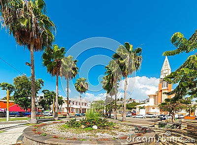 Place Schoelcher in Sainte Anne, Guadeloupe Stock Photo