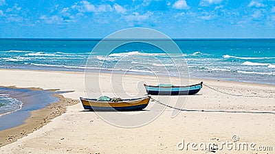 Dhanushkodi beach - union of Bay of Bengal and Indian Ocean, Rameshwaram, Tamilnadu, India. Stock Photo