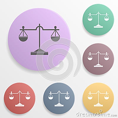 Place of trial badge color set icon. Simple glyph, flat vector of map icons for ui and ux, website or mobile application Stock Photo