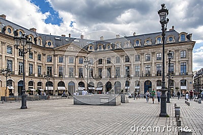 The Place Vendome in Paris. Editorial Stock Photo