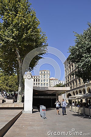 Marseille, 7th september: Place Villeneuve Bargemon Square from Marseille France Editorial Stock Photo