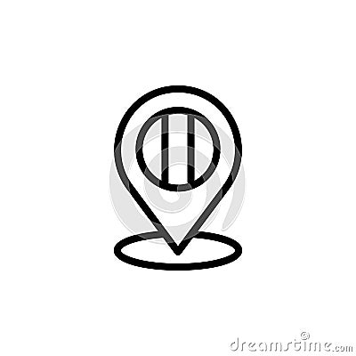 Placeholder concept line icon. Simple element illustration. Placeholder concept outline symbol design from Italy set. Can be used Cartoon Illustration