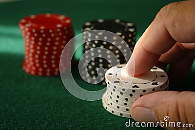 Placing a Bet Stock Photo