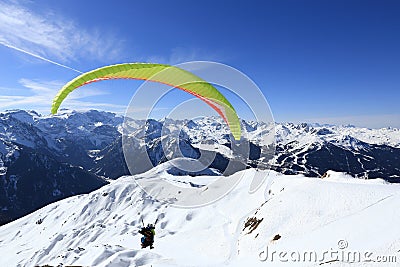 Plagne Centre, Winter landscape in the ski resort of La Plagne, France Stock Photo