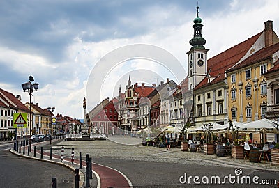 Main Square, Maribor, Slovenia Editorial Stock Photo