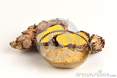 Plai (thai name) (Zingiber cassumunar Roxb.) Ginger Stock Photo