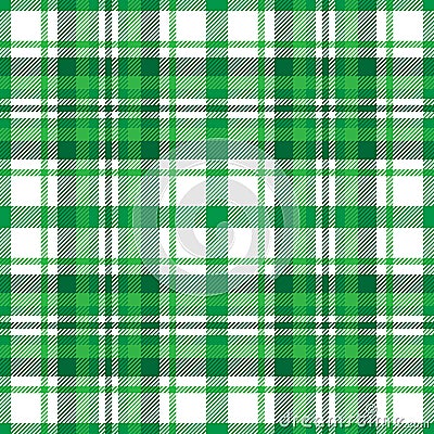 Plaid seamless pattern. Repeating checker fabric for design prints plaids. Repeated check ekose. Checks square line. Vichi cloth Vector Illustration