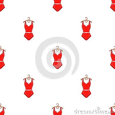 Plaid swimsuit in red and . Underwear for swimming.Swimcuits single icon in cartoon style vector symbol stock Vector Illustration