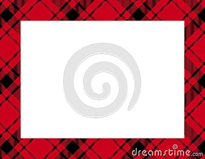 Plaid Tartan Frame Vector Illustration