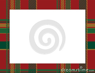 Plaid Tartan Frame Vector Illustration