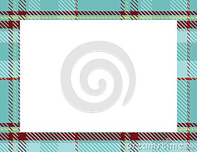 Plaid Tartan Frame Vector Illustration