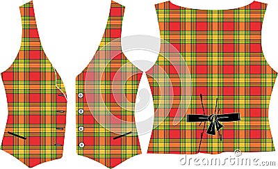 Plaid Vest Stock Photo