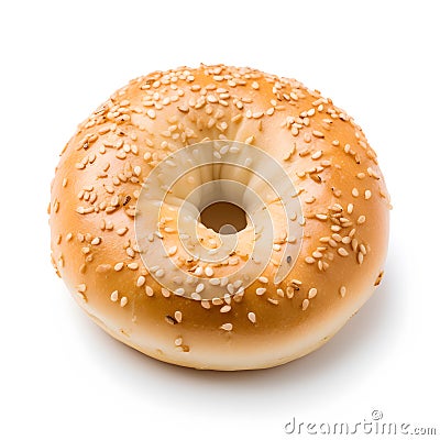 Plain bagel, organic, fresh baked goods Stock Photo