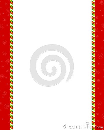 Plain Candy Cane Border 2 Stock Photo