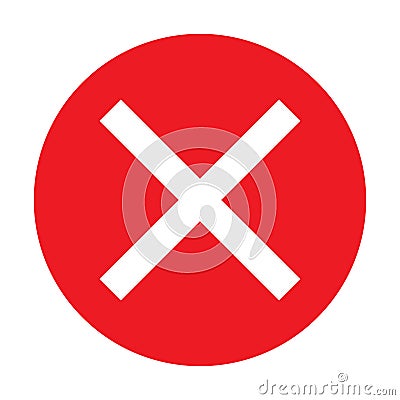Plain icon showing yes or no color Vector Illustration