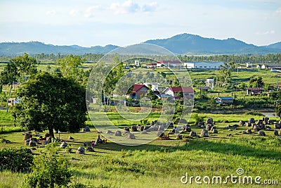 Plain of jars Stock Photo