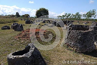 Plain of Jars, Xieng Khouang, Laos. Stock Photo