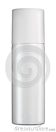 Plain white cylindrical spray bottle Stock Photo