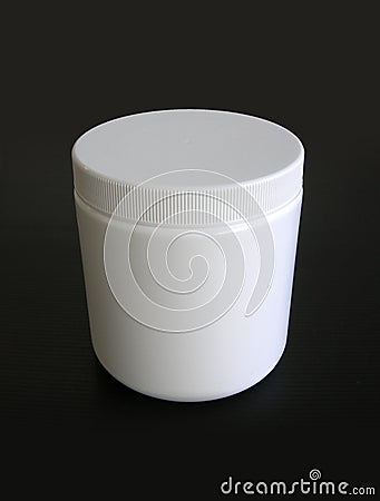 Plain white plastic ware Stock Photo