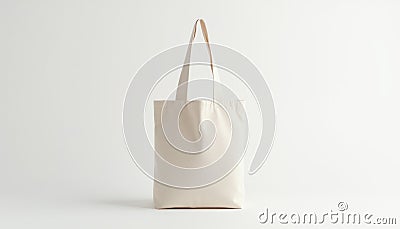 Plain white reusable shopping bag Stock Photo