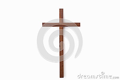 A plain wooden cross Stock Photo