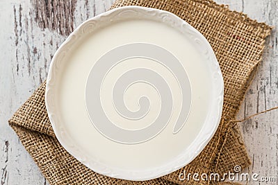 Plain Yogurt Stock Photo