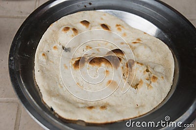 Plained naan, indian bread Stock Photo